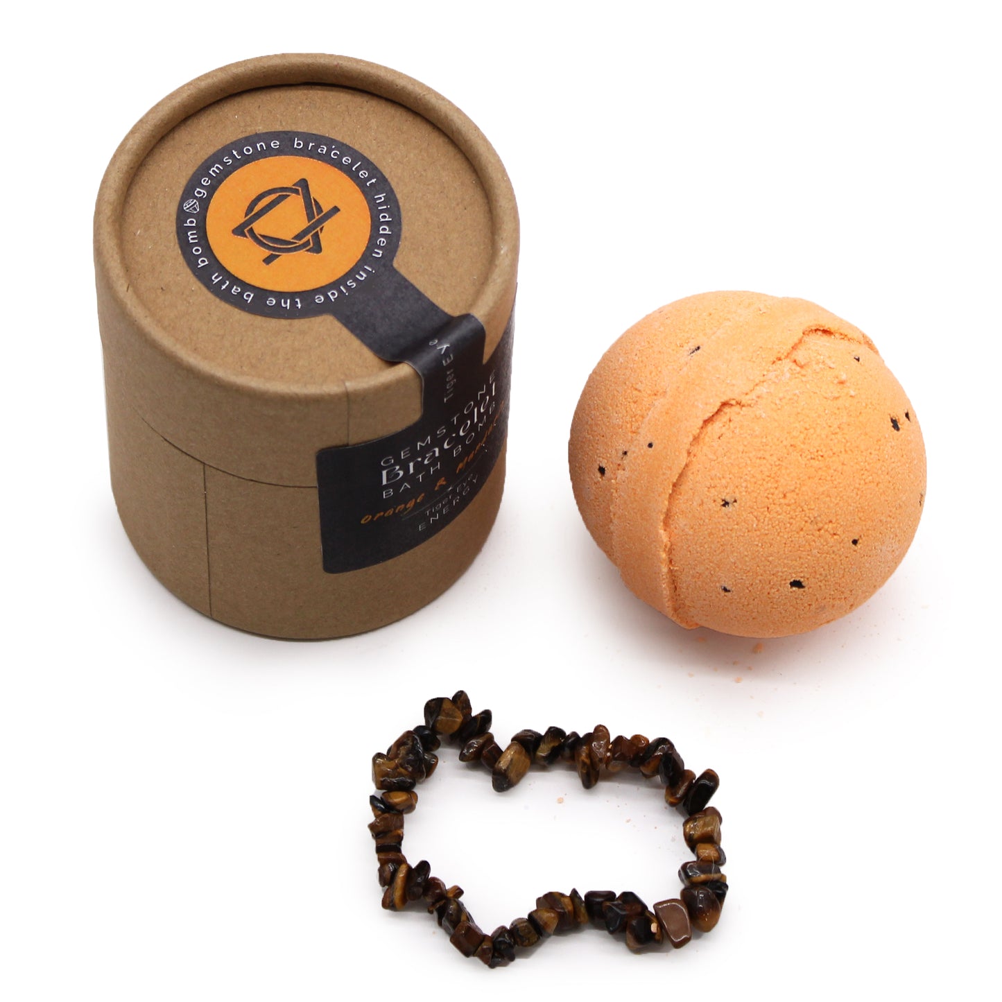 Tigers Eye - Gemstone Bracelet Bath Bomb - Energy