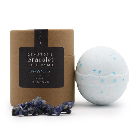 Sodalite - Gemstone Bracelet Bath Bomb - Balance