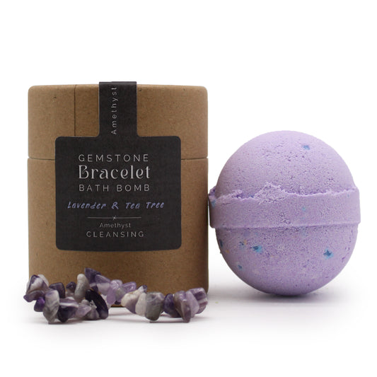 Amethyst - Gemstone Bracelet Bath Bomb - Cleansing