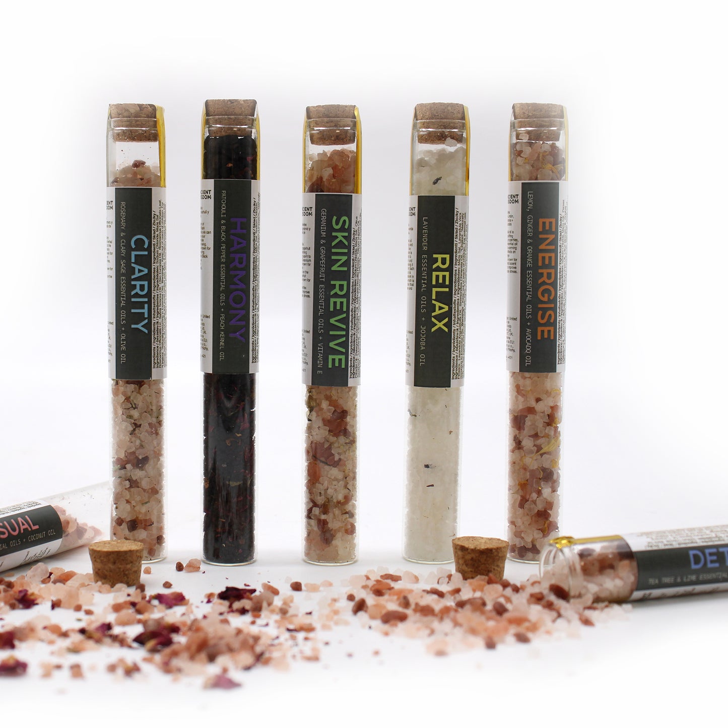 Relaxing Bath Salts in tubes - Gift Pack of 7