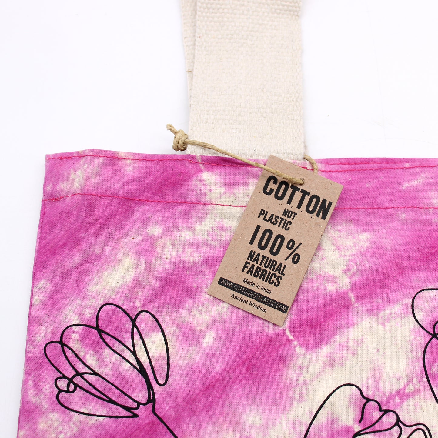 Tie-Dye Cotton Bag - Magenta