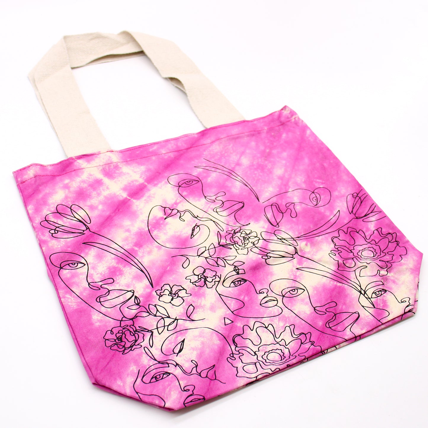 Tie-Dye Cotton Bag - Magenta